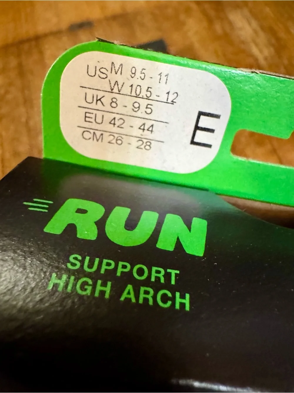 Superfeet Run High-Arch &!Hike Cushion Insoles - 2 pairs - size E